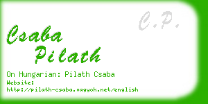 csaba pilath business card